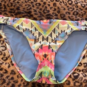 Multicolor bikini bottom only Becca brand